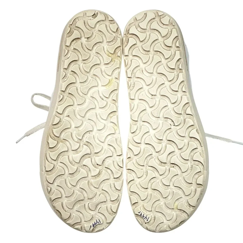 Birkenstock Bend Low White Leather Sneakers Women's Size 10 EUR 41 Orthopedic